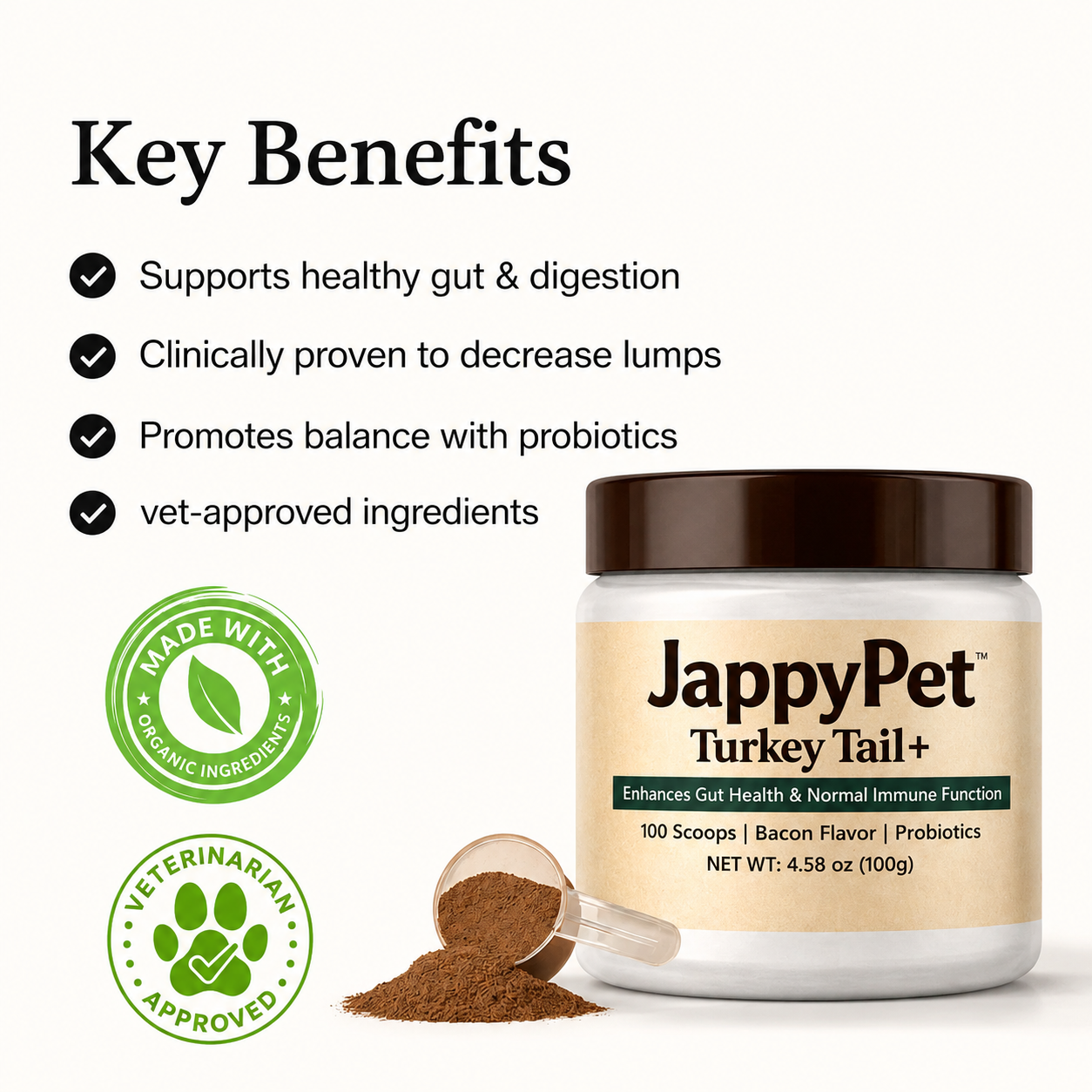 JappyPet Turkey Tail key benefits